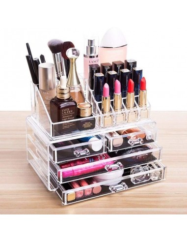 Organisateur de maquillage transparent de pas cher